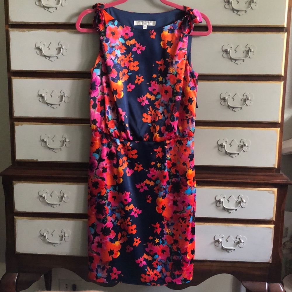 Evan Picone silk floral dress